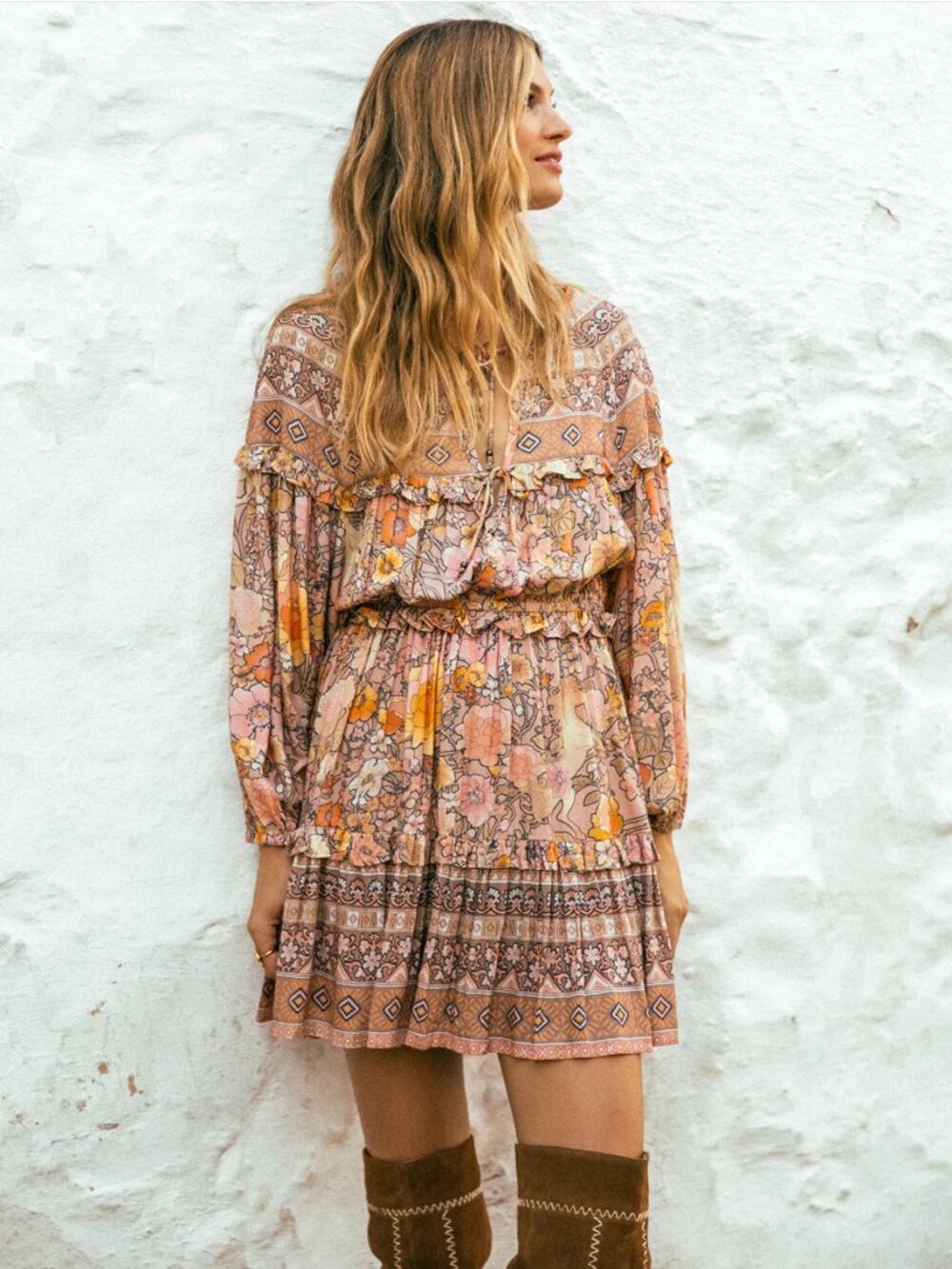 Spell & The Gypsy Amethyst Playdress Mini Dress Floral Boho Size Small